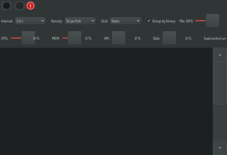 The stress toggle opens the synthetic-loads panel