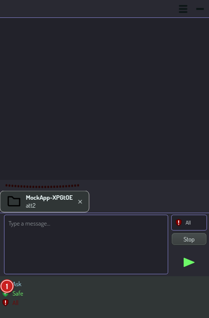 The three permission modes, with the selector set to All