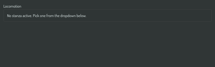Stanza Input Activity — idle channel, no active stanza