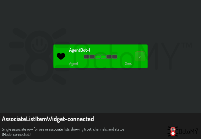 AssociateListItemWidget in connected mode