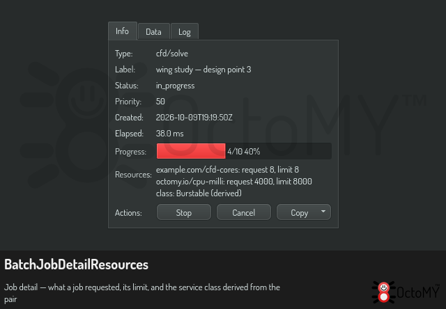 BatchJobDetailResources in default mode