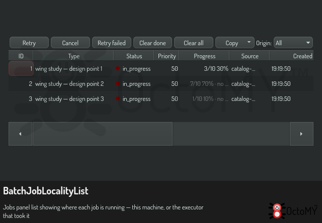 BatchJobLocalityList in default mode