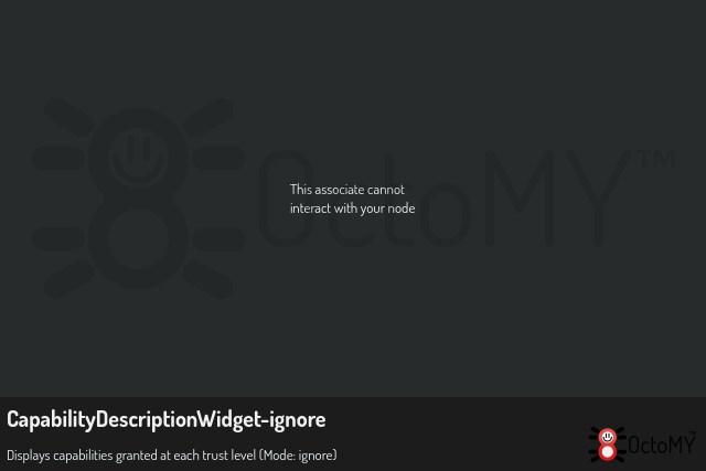CapabilityDescriptionWidget in ignore mode