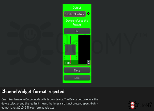 ChannelWidget in format-rejected mode
