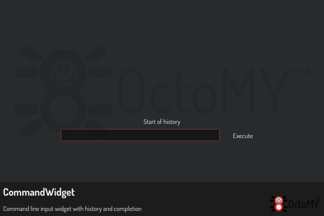 CommandWidget in default mode