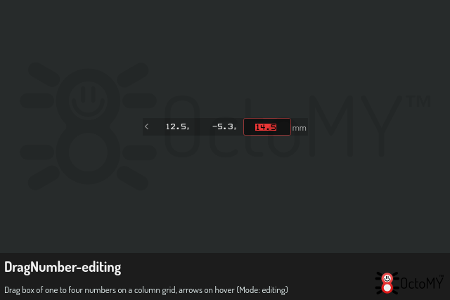 DragNumber in editing mode