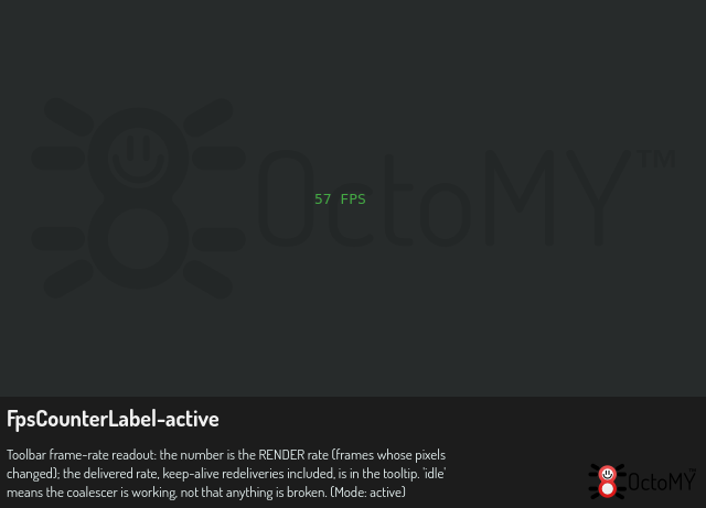 FpsCounterLabel in active mode