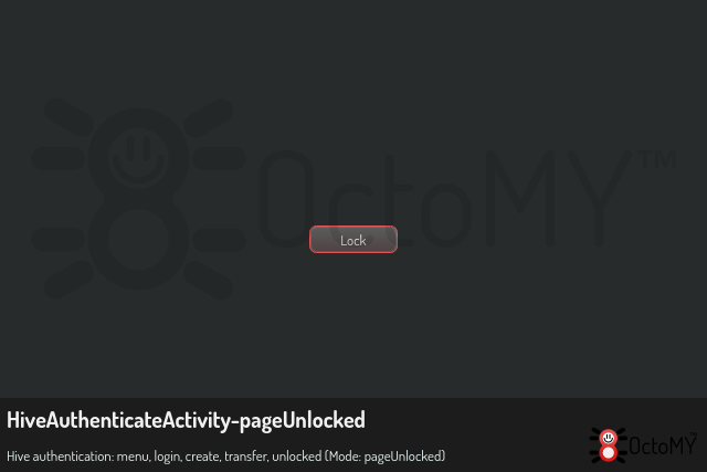 HiveAuthenticateActivity in pageUnlocked mode