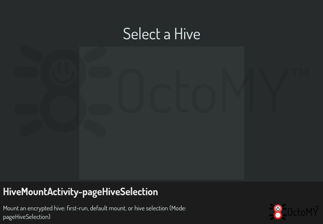 HiveMountActivity in pageHiveSelection mode