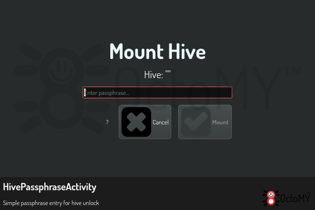HivePassphraseActivity in default mode
