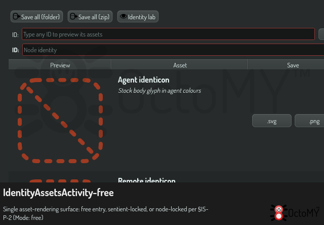 IdentityAssetsActivity in free mode