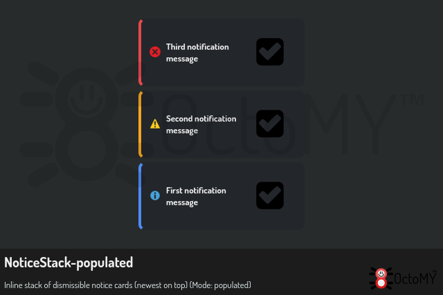 NoticeStack in populated mode