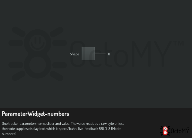 ParameterWidget in numbers mode