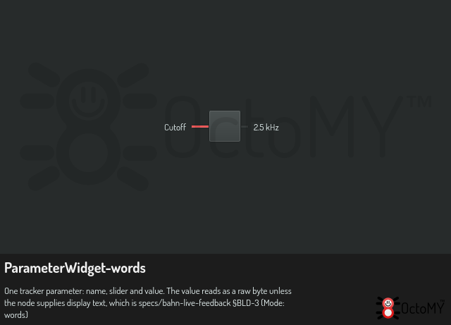 ParameterWidget in words mode
