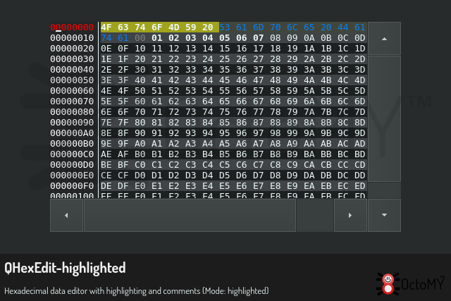 QHexEdit in highlighted mode
