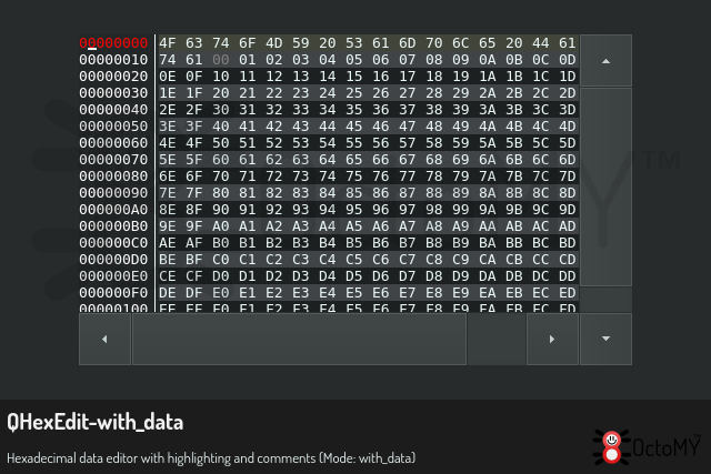 QHexEdit in with_data mode
