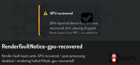 GPU recovered toast