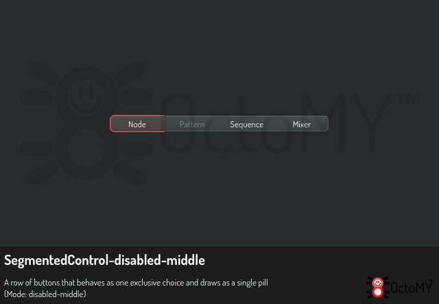 SegmentedControl in disabled-middle mode