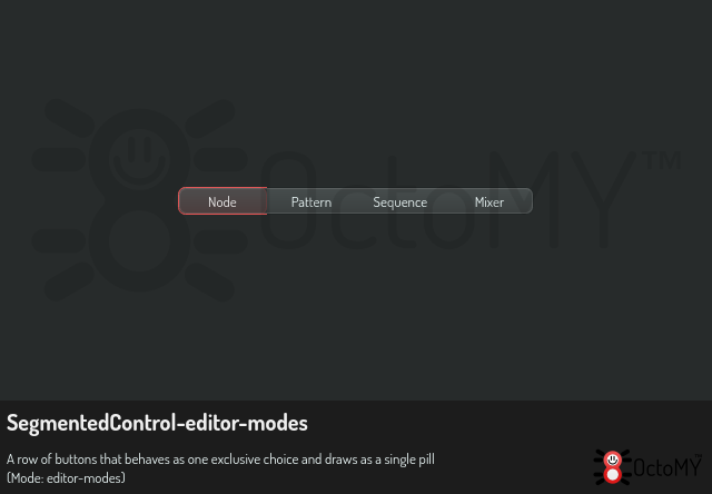 SegmentedControl in editor-modes mode