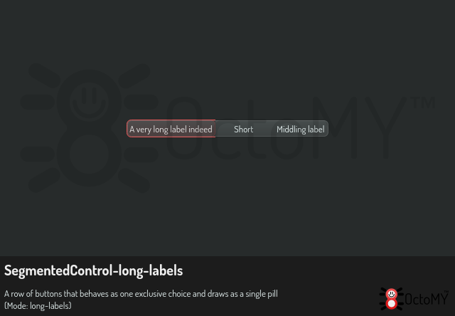 SegmentedControl in long-labels mode