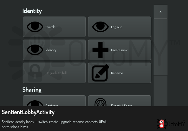 SentientLobbyActivity in default mode