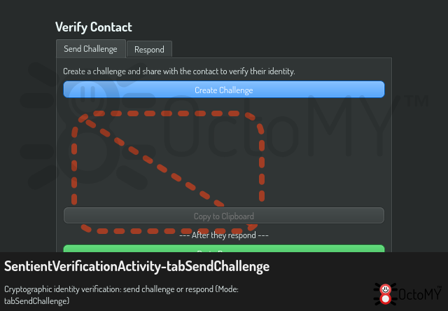SentientVerificationActivity in tabSendChallenge mode