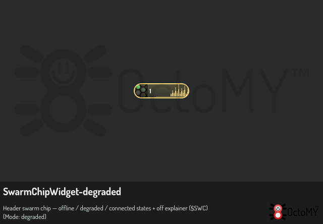 SwarmChipWidget in degraded mode