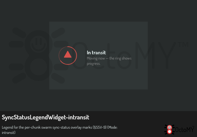SyncStatusLegendWidget in intransit mode