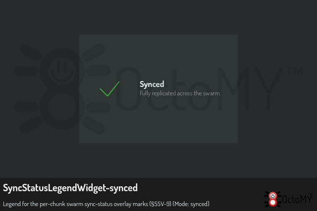 SyncStatusLegendWidget in synced mode