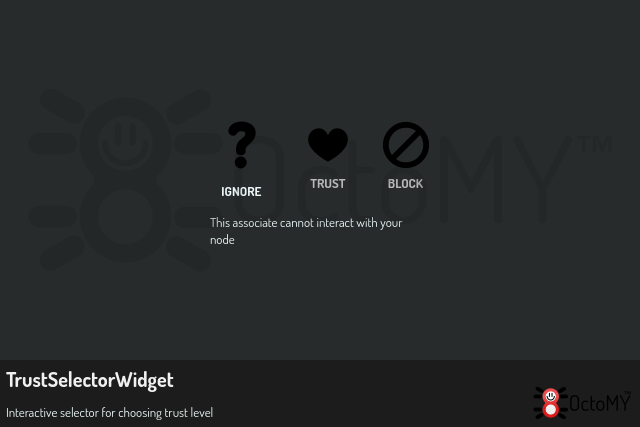 TrustSelectorWidget in default mode