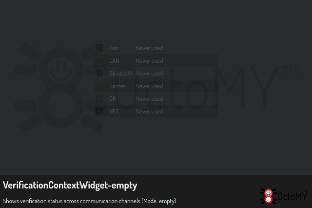 VerificationContextWidget in empty mode