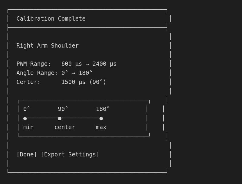 Calibration Complete