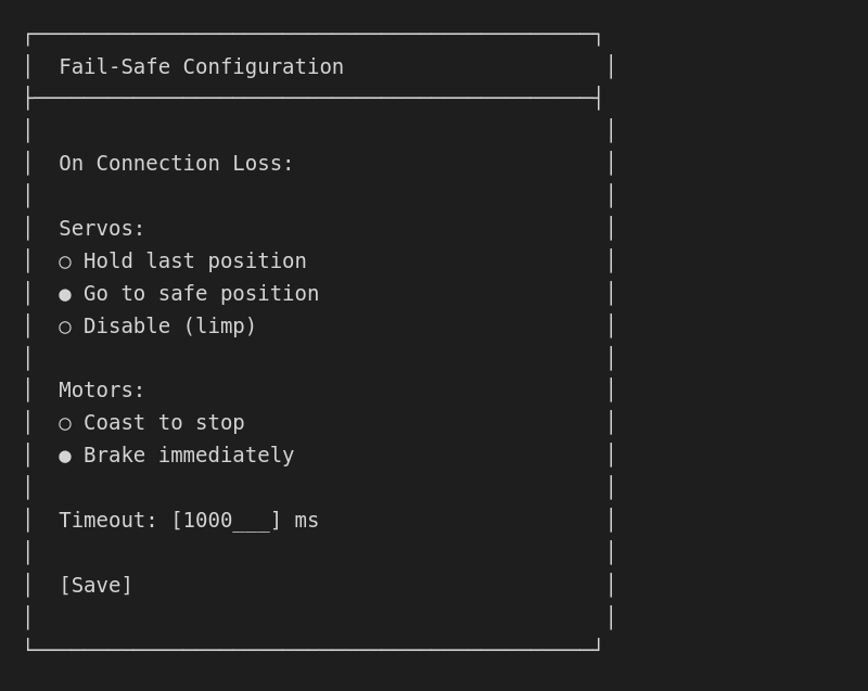 Fail-Safe Configuration
