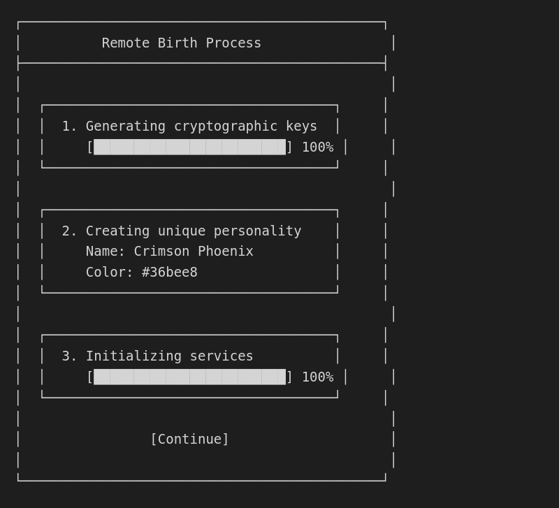 Remote Birth Process